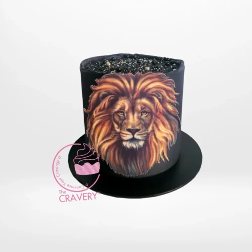 Lion Cake from Cravery's cake delivery Birmingham service – A wild and sweet dessert for your special celebration.