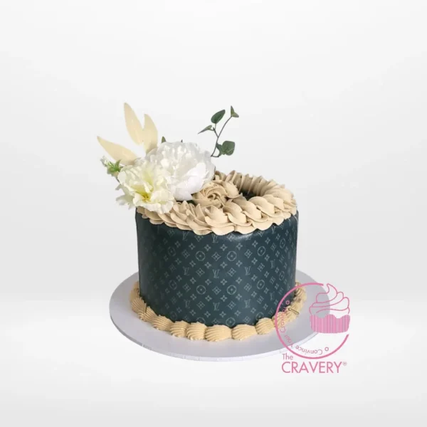 LV Birthday Cake from Cravery's birthday cakes Birmingham service – A luxurious, indulgent celebration treat.
