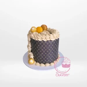 LV Cake from Cravery cake Birmingham – A luxurious and elegant birthday or celebration treat.