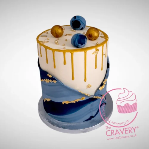 Marble Buttercream Cake with elegant swirl design from Cake Solihull