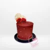 The Cravery's Maroon Wedding Cake – An elegant, bespoke wedding cake from Cravery's wedding cakes Birmingham collections.