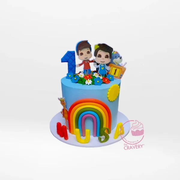 Omar and Hana Birthday Cake with birthday cake delivery Birmingham