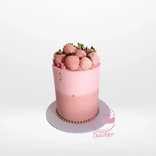 Elegant Ombre Cake from The Cravery cake shop on Soho Road, Birmingham featuring a smooth gradient design and layered buttercream finish.