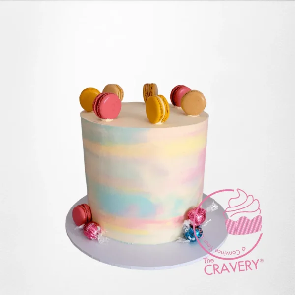 The Cravery's Pastelcake – A delicate and beautiful pastel cake from Cravery's birthday cakes Birmingham collections.