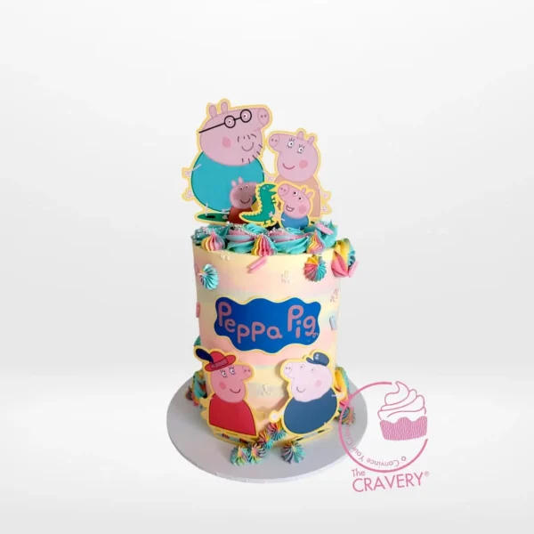 Peppapig Cake Pastel from Carvery's birthday cakes Solihull selections – A delightful, pastel Peppa Pig cake for your special occasion.