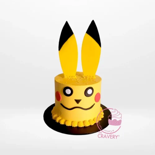 Pikachu Birthday Cake from Cravery Cake Shop Birmingham City Centre. A fun and vibrant cake featuring the iconic Pokémon character.