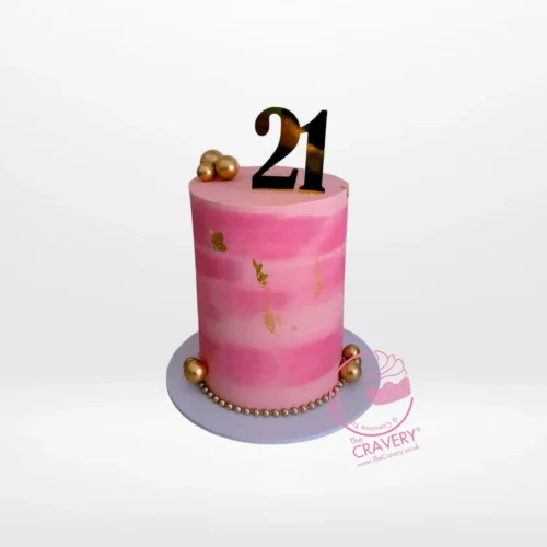 Birthday cake for women with sphere balls and bead strings