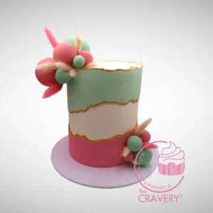 Pastel Birthday Cake by The Cravery, handcrafted soft-toned cake from our cake shop in Handsworth.