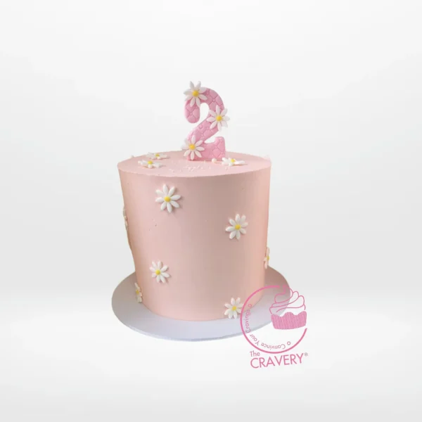 Daisy Birthday Cake by The Cravery, elegant floral-inspired cake handcrafted by cake makers in Sutton Coldfield.