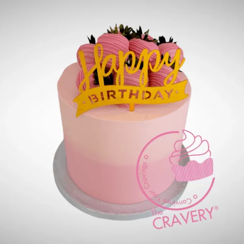 Pink Ombre Cake from The Cravery’s birthday cake shop Birmingham