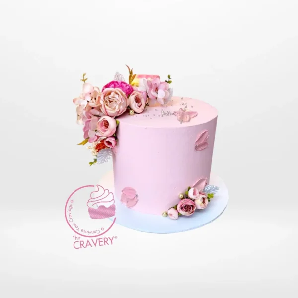 Pinky Cakes from cake shop Birmingham – A visually stunning pink celebration cake.