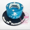 PS5 Birthday Cake with controller topper from The Cravery Cake Shop Handsworth.