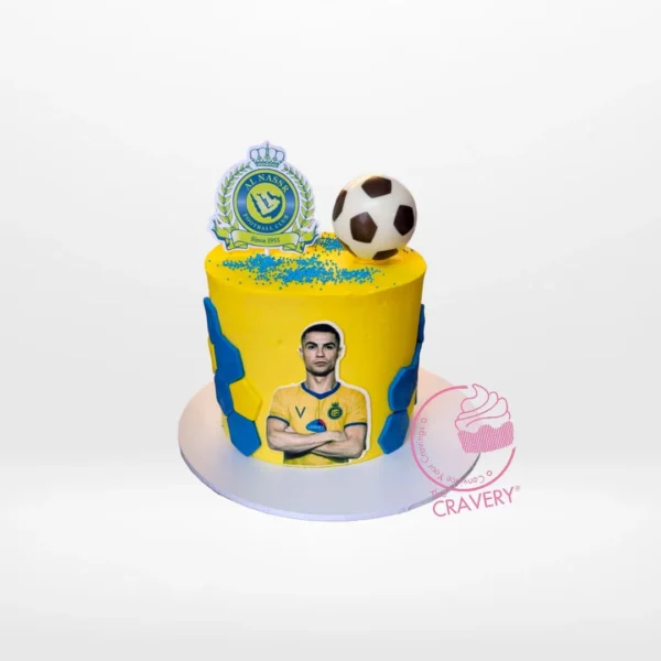 Ronaldo Cake from birthday cakes Birmingham – A football legend celebration treat.