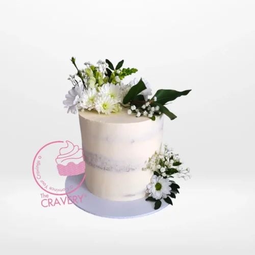 Nude Wedding Cake from Cravery's wedding cakes Birmingham collections – A minimalist design for your special day.