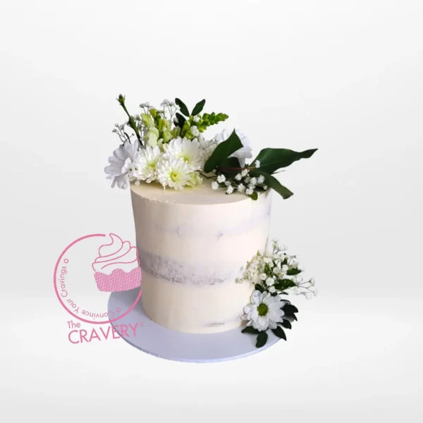Nude Wedding Cake from Cravery's wedding cakes Birmingham collections – A minimalist design for your special day.
