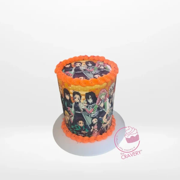 Demon Slayer Cake by The Cravery, anime themed handcrafted birthday cake in Walsall.