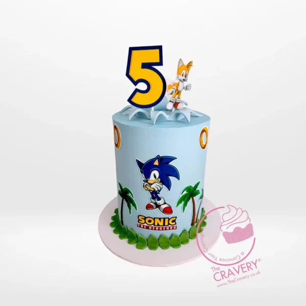 Sonic Cake with Sonic the Hedgehog design, birthday cake shop Birmingham