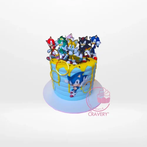 Sonic Sonic Cake – A fun and dynamic Sonic-themed cake, perfect for celebrations in Birmingham.