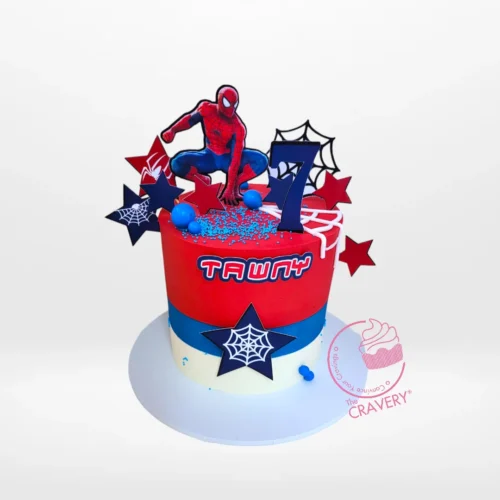 Spiderman Birthday Cake by The Cravery, handcrafted superhero cake from our cake shop in Kings Heath.