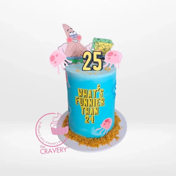 SpongeBob Birthday Cake from Cravery's cake Walsall collections – A fun, whimsical treat for fans of Bikini Bottom.