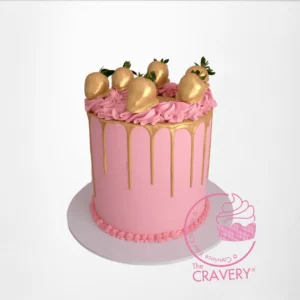 The Cravery's Strawberries Cake – A delightful cake made with fresh strawberries, available from Cravery's cake makers Birmingham.