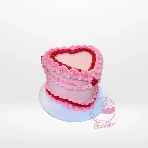 Vintage Heart Cake from best bakery Birmingham – A charming creation for romantic celebrations.