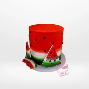 Watermelon Cake by The Cravery, colourful fruit-inspired design available for birthday cakes delivered in Birmingham.