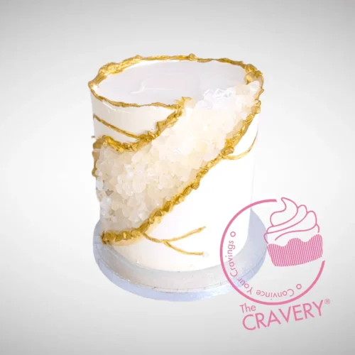 White and Gold Cake from Birmingham Birthday Cake Delivery