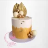 Order White and Gold Spheres Cake from Cravery Cake Shop Rubery