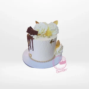 White Chocolate Drip Cake – Elegant design from cake Birmingham