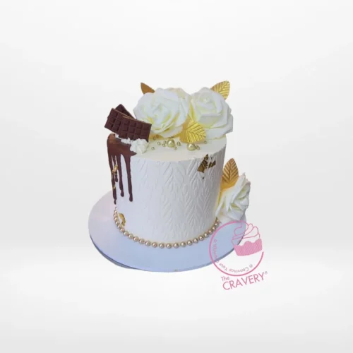 White Chocolate Drip Cake – Elegant design from cake Birmingham