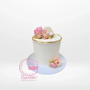 Simple Elegant Wedding Cake by The Cravery, handcrafted 6-inch wedding cake available in Birmingham.