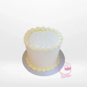 Easy White Cake by The Cravery, elegant minimal design handcrafted by cake makers in Solihull.