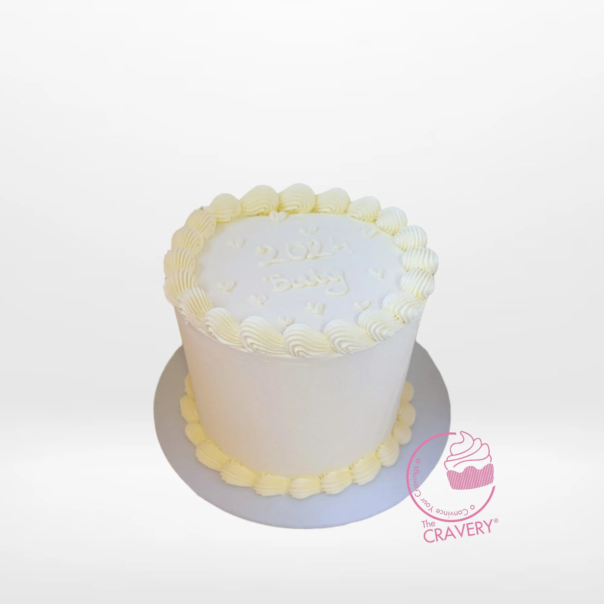Easy White Cake by The Cravery, elegant minimal design handcrafted by cake makers in Solihull.