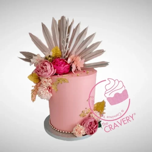 21st Birthday Cake with flowers and fan design, cake shop Witton Road