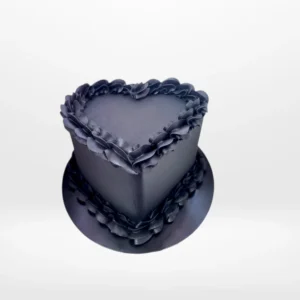 Black Heart Cake from Cravery’s cake shop Birmingham