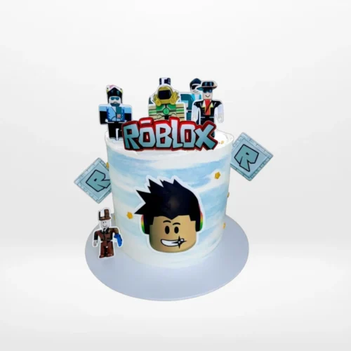 Cake Roblox – A vibrant cake inspired by Roblox for gaming-themed celebrations in Solihull.