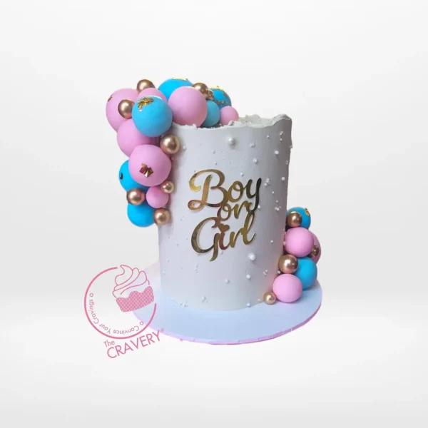 GenderReveal Cake – A charming cake designed for gender reveal parties, perfect for celebrations in Birmingham.