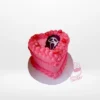Heart Shape with Cake – A heart-shaped cake with buttercream frosting and fondant decorations, perfect for romantic celebrations in Birmingham.
