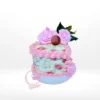 Mothers Day Cake Ideas – A beautiful Mother's Day cake adorned with edible blossoms and non-edible roses, perfect for celebrations in Solihull.
