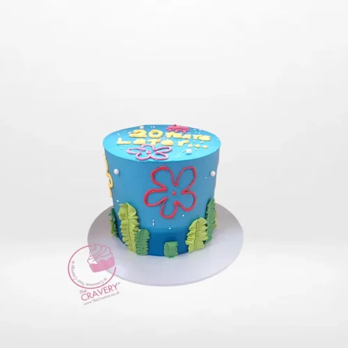 SpongeBob Cake, A custom-designed cake featuring SpongeBob SquarePants for birthday celebrations in Birmingham.