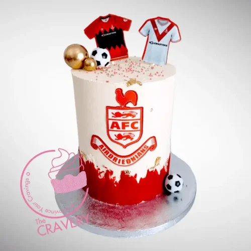 Airdrieonians football-themed cake from The Cravery, Sutton Coldfield.
