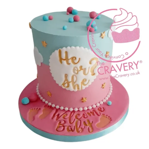 Babyshower Cake For Welcome Baby from Cravery’s cake makers Birmingham