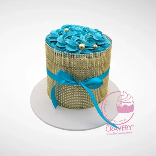 Best Teal Cakes by The Cravery, elegant handcrafted teal buttercream cakes from our cake shop in Erdington.