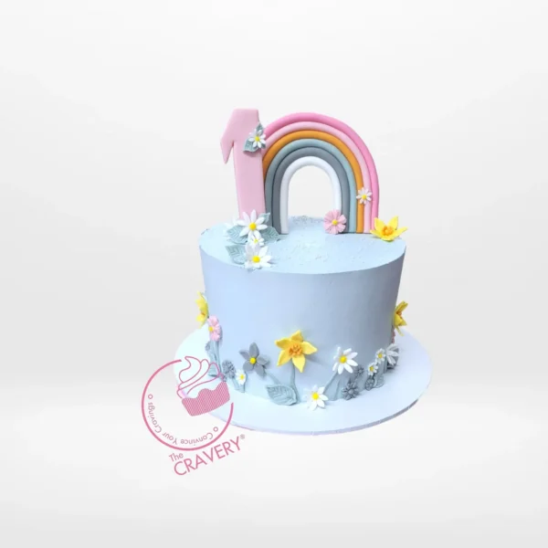 Cake Flowers Birthday – A beautiful cake adorned with delicate edible flowers, perfect for celebrations in Birmingham.