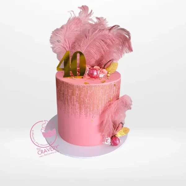 Cakes for 40 Birthday from Cravery's cake shop Walsall – A bespoke creation for your milestone celebration.