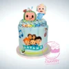 Cocomelon Cake by The Cravery, handcrafted children’s birthday cake featuring Baby JJ, available for cake delivery in Birmingham.