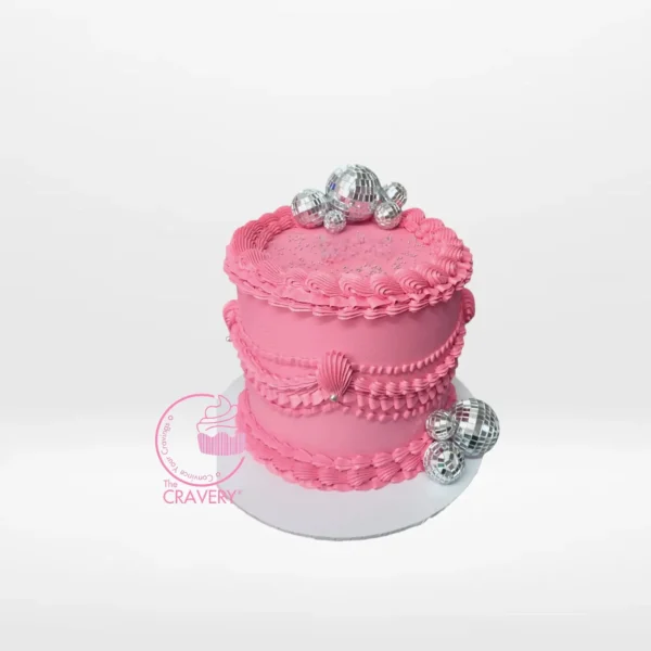 Birthday Cake Vintage by The Cravery, elegant retro-style cake handcrafted at our cake shop in Birmingham City Centre.