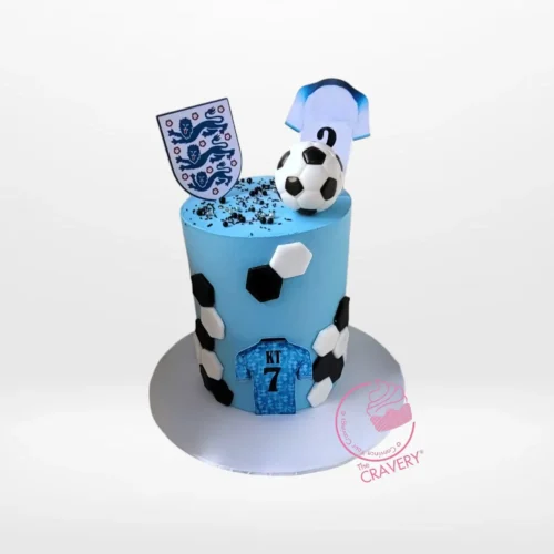 Football on Cake – A fun cake for birthday cakes delivered Birmingham parties.