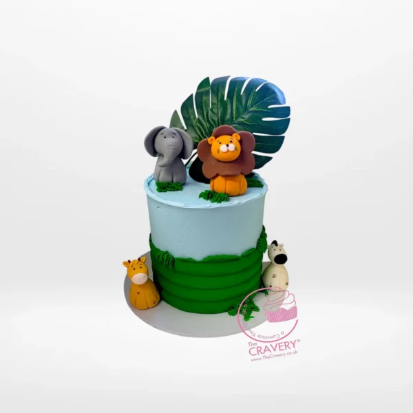 Jungle Theme Cake with safari design, birthday cakes in Sutton Coldfield